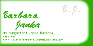 barbara janka business card